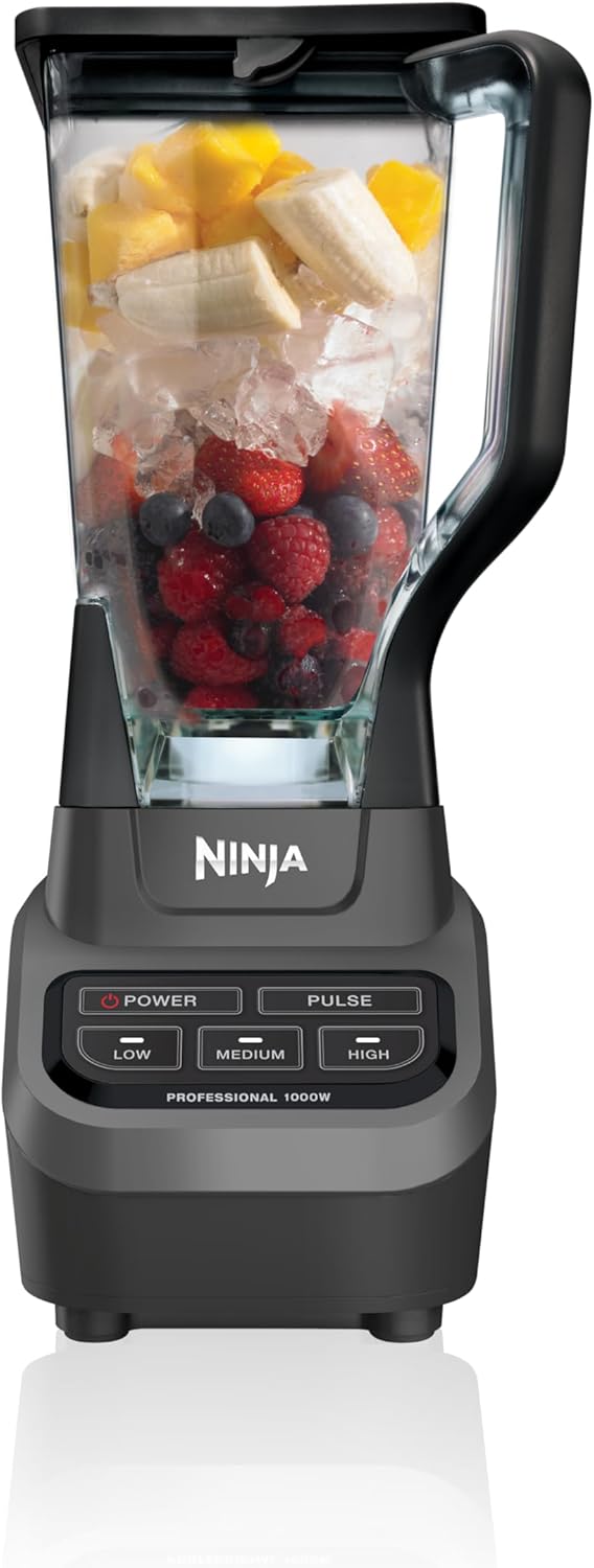 Ninja Professional Blender 2.0 | Smoothie Maker, Drink Mixer, Grinder, Ice Crusher | Total Crushing Technology, Auto-iQ Program, 1200W Power, XL 72-oz. Pitcher | Dark Grey | BR201AMZ