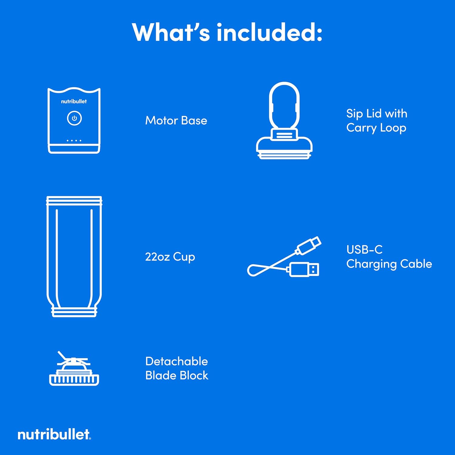 nutribullet Flex Mixeur Portable NBPB50200, Gris Métal