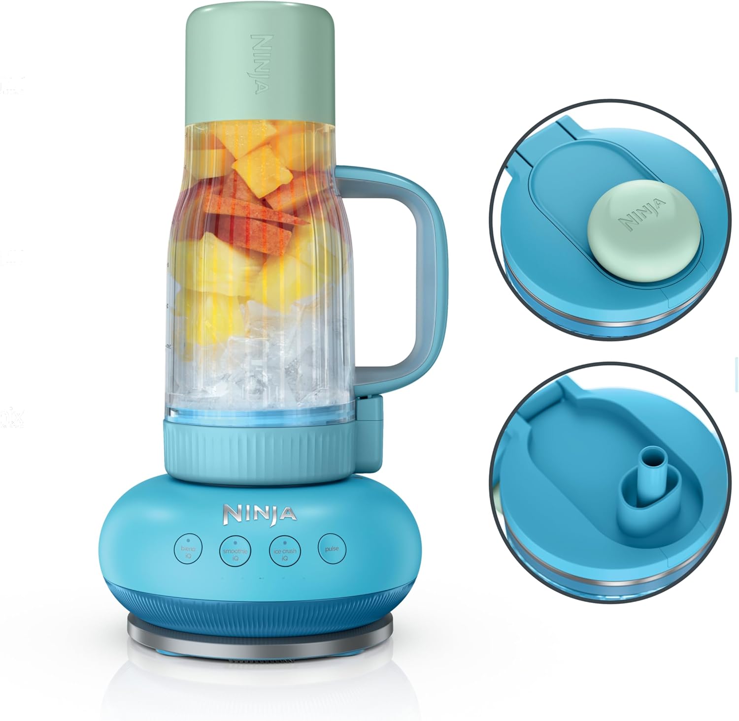 Ninja Blendboss™ | Personal Blender for Smoothies & Frozen Drinks | 26oz Travel Tumbler with LeakProof Lid, Chug Spout & Detachable Straw | Auto-iQ Technology | Watermelon Bubble Gum | DB351GN