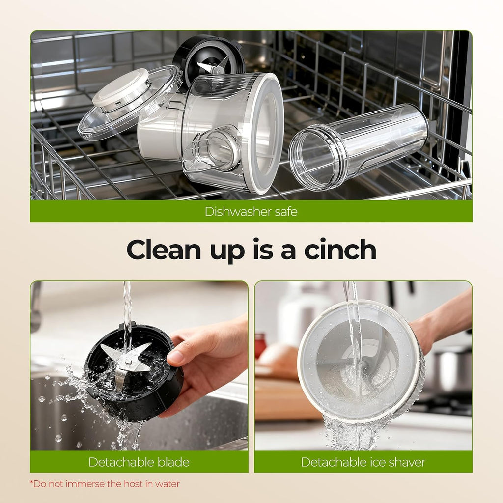Machine à Granités et Smoothies FEPPO 2 en 1, Machine à Glace Pilée Puissante 700W, Machine à Margarita Glacée avec Lame en Acier Inoxydable, Livre de Recettes de Smoothies, pour Fêtes à la Maison et dans la Cuisine