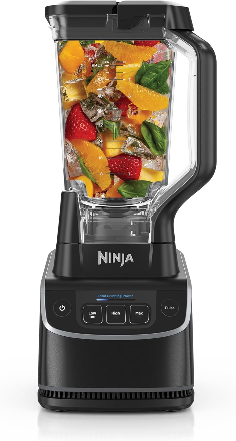 Ninja Professional Blender 2.0 | Smoothie Maker, Drink Mixer, Grinder, Ice Crusher | Total Crushing Technology, Auto-iQ Program, 1200W Power, XL 72-oz. Pitcher | Dark Grey | BR201AMZ