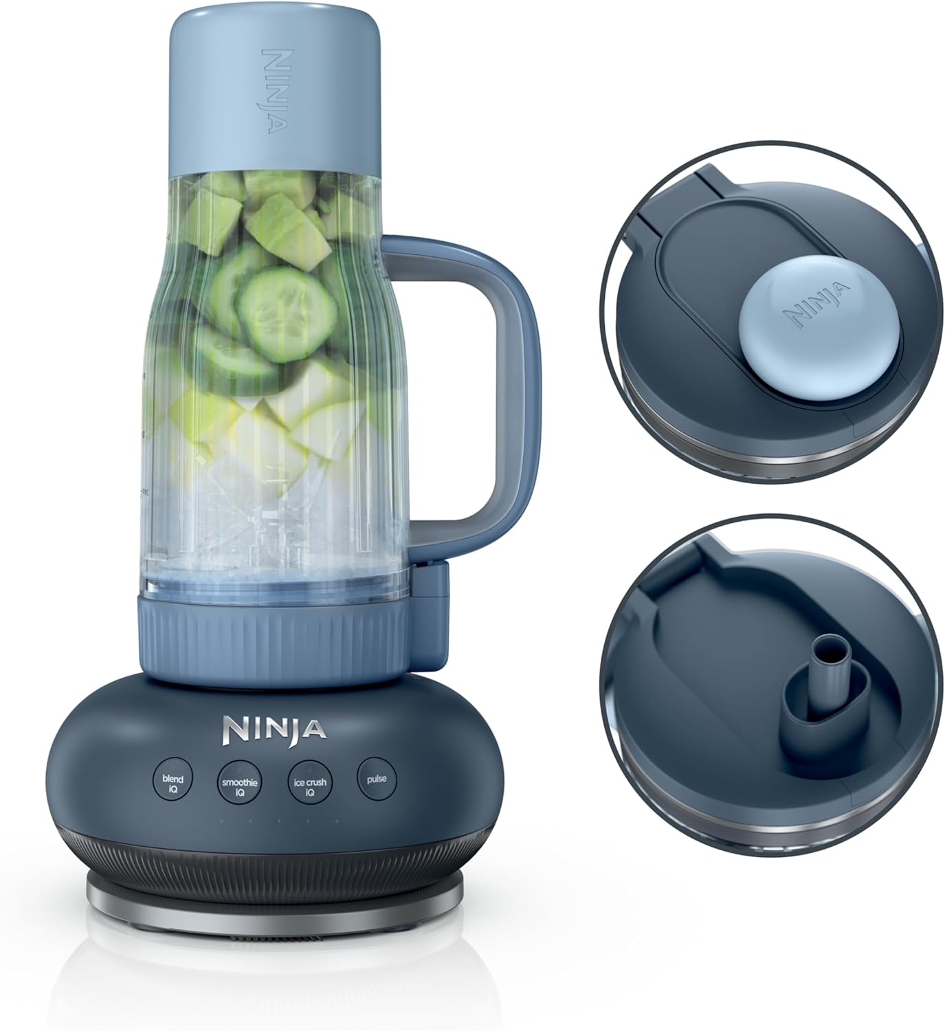 Ninja Blendboss™ | Personal Blender for Smoothies & Frozen Drinks | 26oz Travel Tumbler with LeakProof Lid, Chug Spout & Detachable Straw | Auto-iQ Technology | Watermelon Bubble Gum | DB351GN