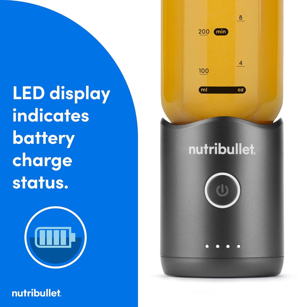 nutribullet Flex Mixeur Portable NBPB50200, Gris Métal