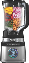 Mélangeur pleine grandeur Ninja tout-en-un | Idéal pour les smoothies, les boissons glacées, les laits frappés, les hachoirs à légumes et plus encore | Technologie BlendSense | Pichet de 72 oz. | Puissance de pointe de 1800 watts | Argent | TB201