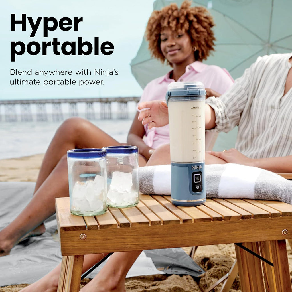 Mélangeur portatif Ninja BC151CR Blast, sans fil, bol de 530 ml, mélangeur personnel pour boissons frappées et smoothies, sans BPA, couvercle antifuite et bec verseur, rechargeable par USB-C, pièces lavables au lave-vaisselle, rouge canneberge