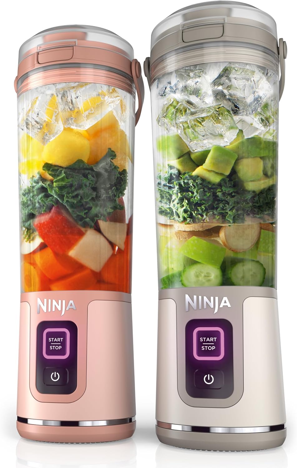 Mélangeur portatif Ninja BC151CR Blast, sans fil, bol de 530 ml, mélangeur personnel pour boissons frappées et smoothies, sans BPA, couvercle antifuite et bec verseur, rechargeable par USB-C, pièces lavables au lave-vaisselle, rouge canneberge