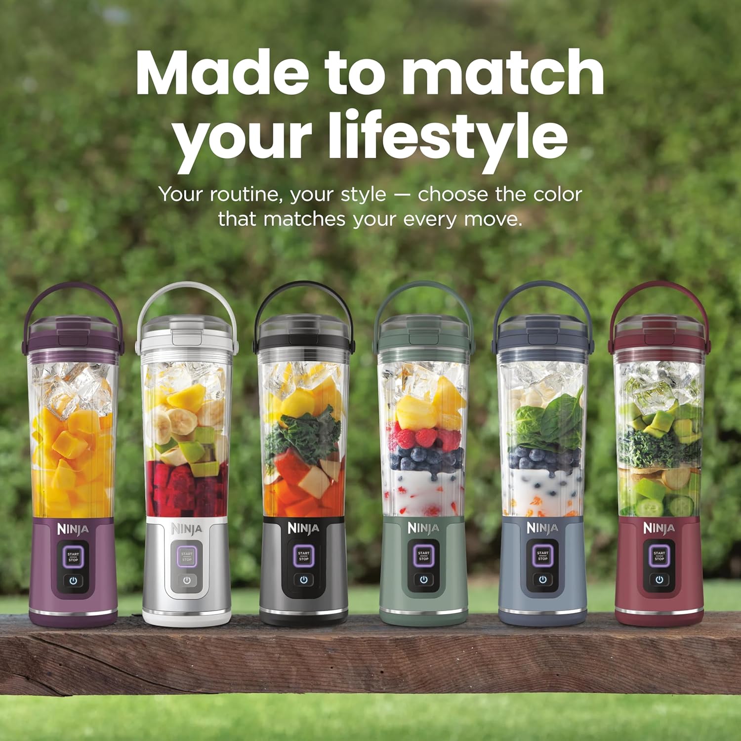 Mélangeur portatif Ninja BC151CR Blast, sans fil, bol de 530 ml, mélangeur personnel pour boissons frappées et smoothies, sans BPA, couvercle antifuite et bec verseur, rechargeable par USB-C, pièces lavables au lave-vaisselle, rouge canneberge