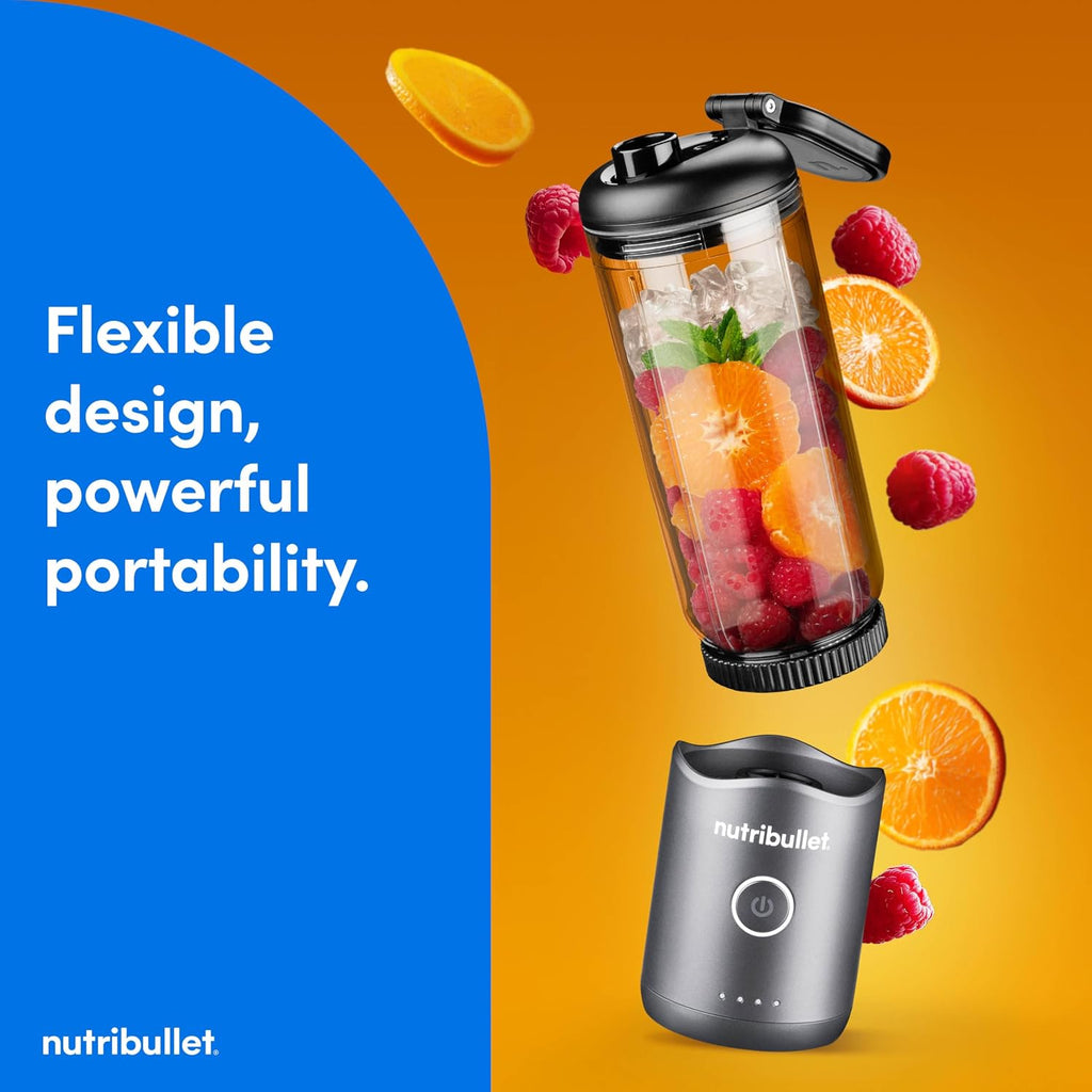 nutribullet Flex Mixeur Portable NBPB50200, Gris Métal